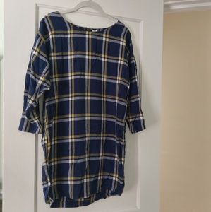 Plaid shift dress